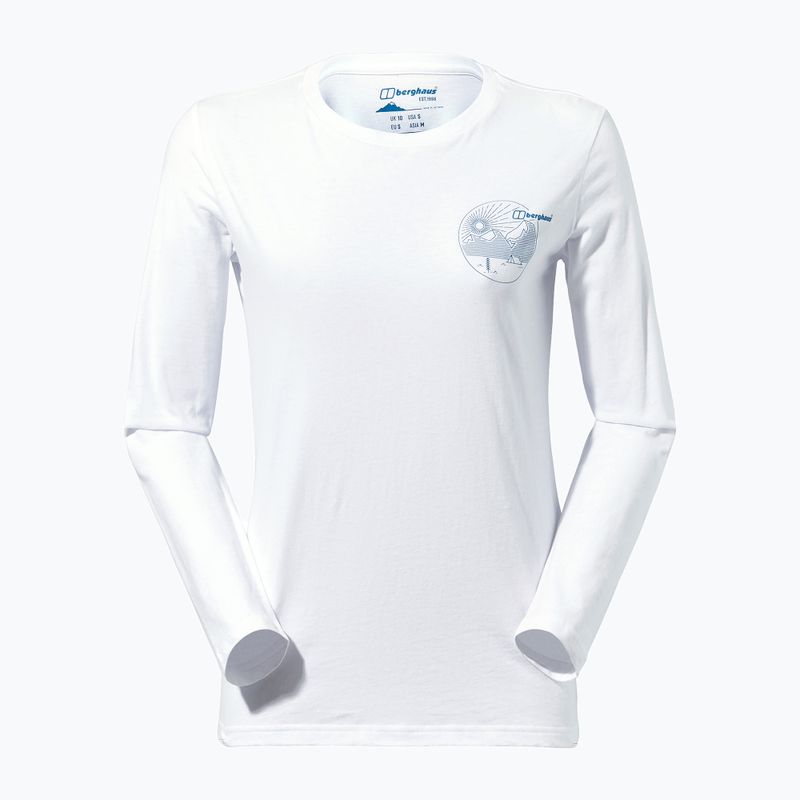 Damen-Langarmshirt Berghaus Linear Landscape reinweiß