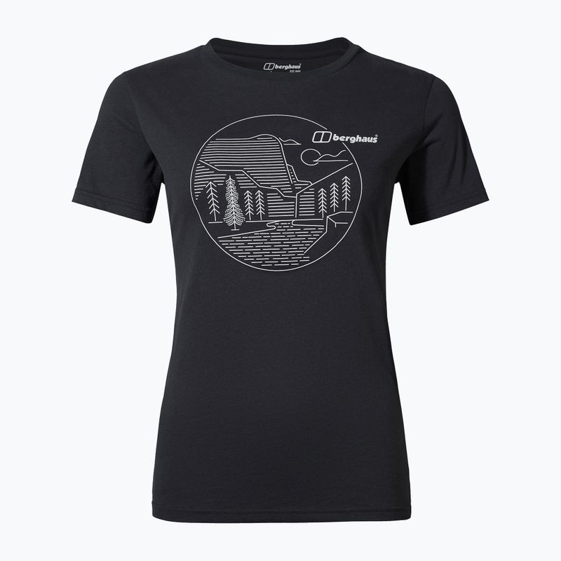 Berghaus Linear Landscape Damen-T-Shirt schwarz/schwarz