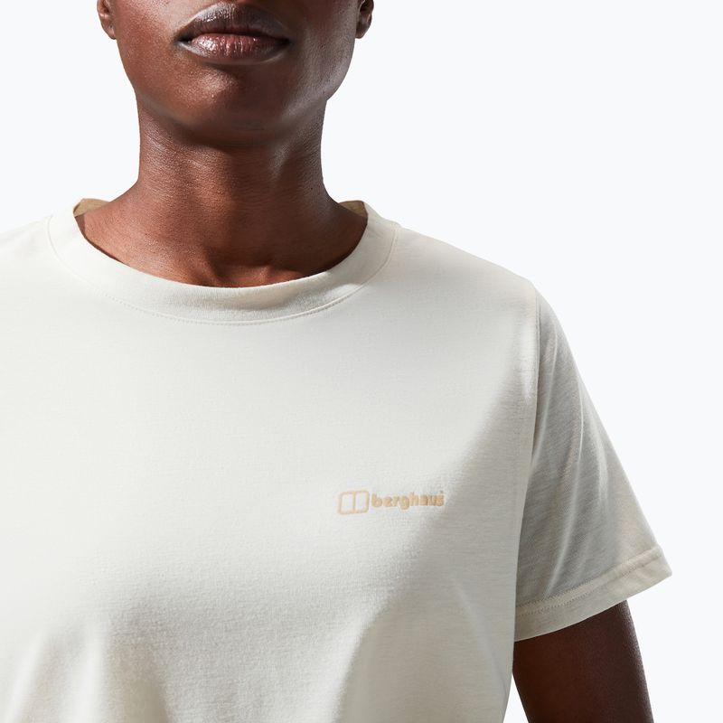 Damen-Trekking-T-Shirt Berghaus Relaxed Tech Super Stretch Knochen weiß