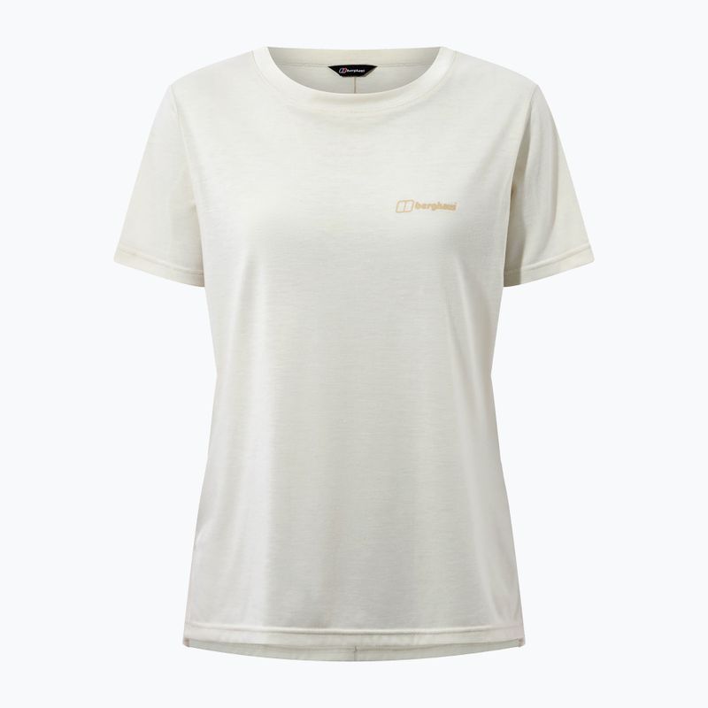 Damen-Trekking-T-Shirt Berghaus Relaxed Tech Super Stretch Knochen weiß