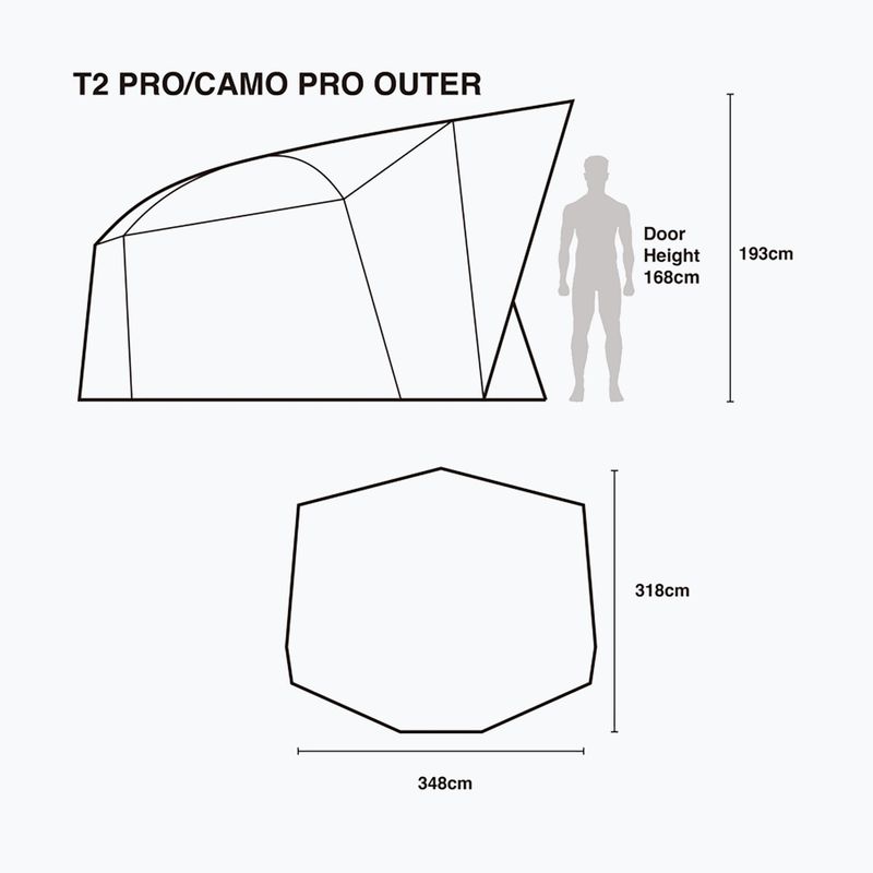 Nash Tackle Titan T2 Camo Pro grün Angelzelt T4236 8