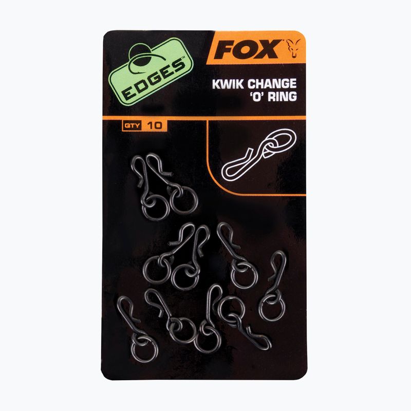 Fox Edges O Ring Kwik Connector Sicherheitsnadeln schwarz CAC493