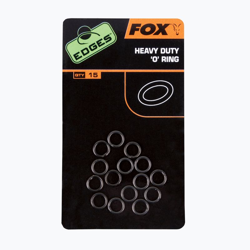 Fox Edges Heavy Duty O-Ring Karpfen Link Ringe 15 Stück schwarz CAC496