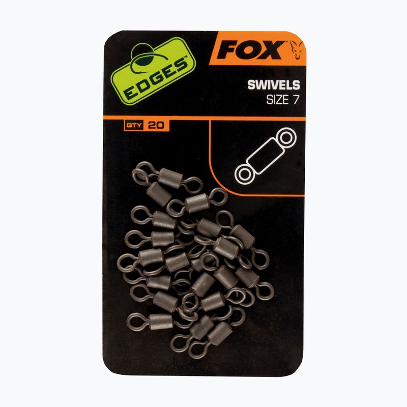 Fox Edges Swivels Standard Karpfenwirbel schwarz CAC533