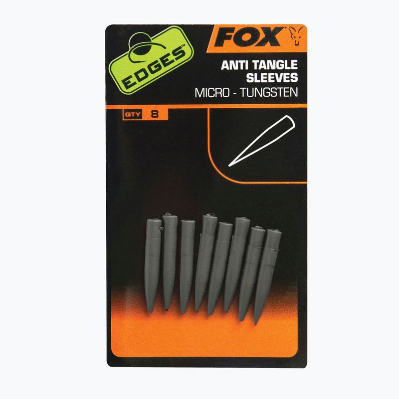 FOX Edges Tungsten Anti Tangle Sleeve 8 Stück grau CAC631