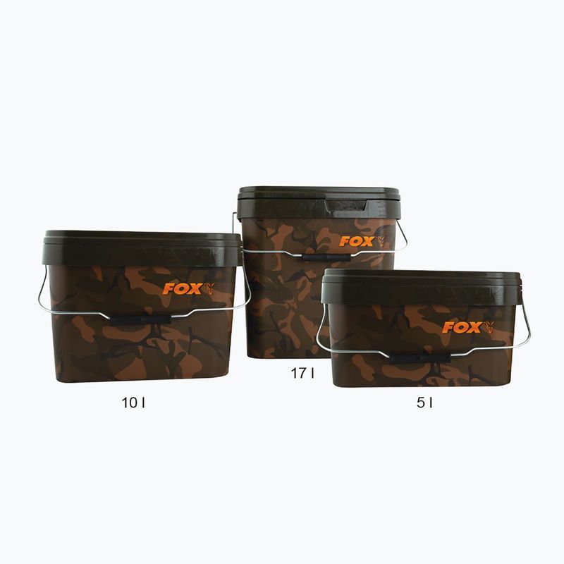 Fox International Square 10 l Tarnfarbener Eimer 2