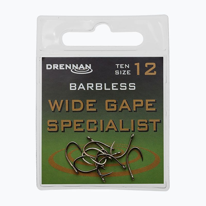 Drennan Wide Gape Specialist Barbless Silberhaken HEWGSB012