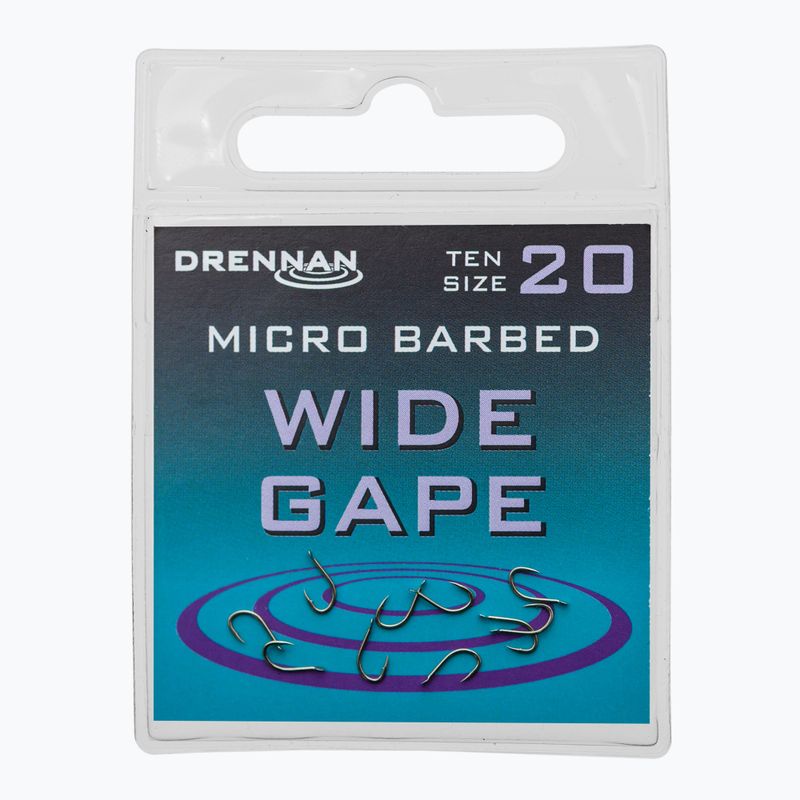 Drennan Wide Gape Silberhaken HSWDGM020