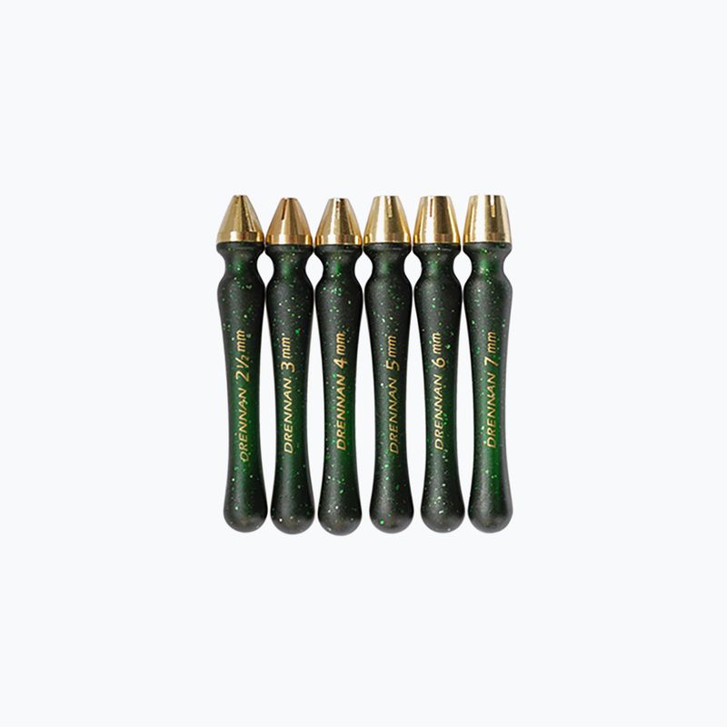 Drennan Brass Head Punches Brotstanze Satz von 6 Stück grün TABP001