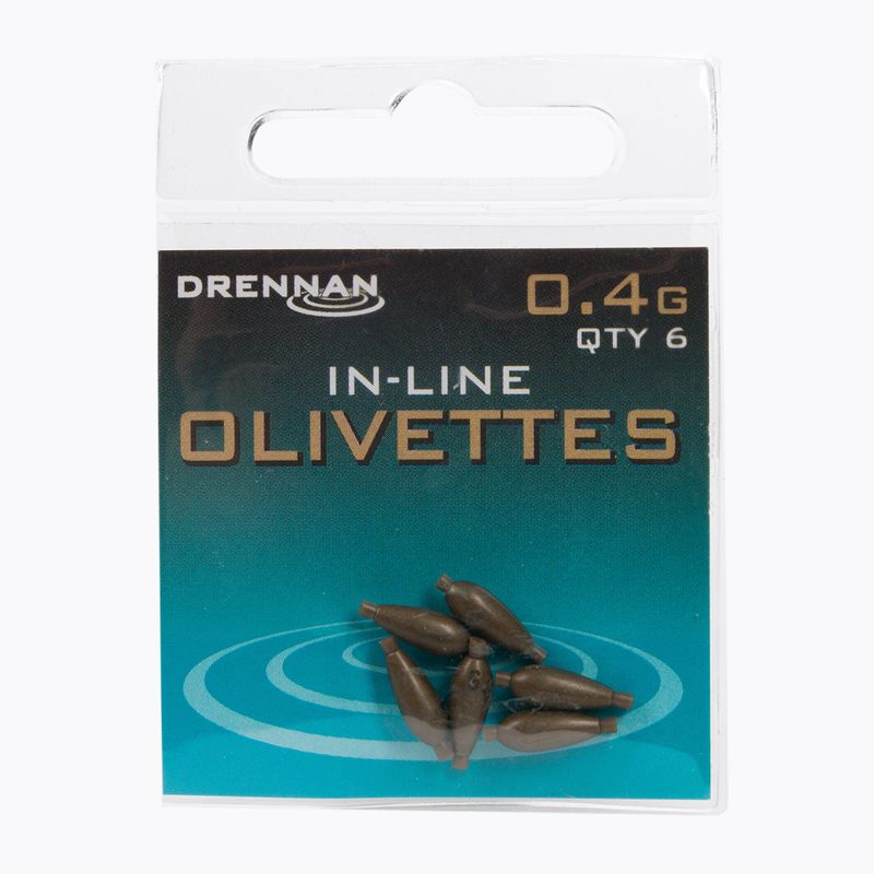 Drennan olive Gewichte mit Nadelspitze 6pcs grau TOOIO030