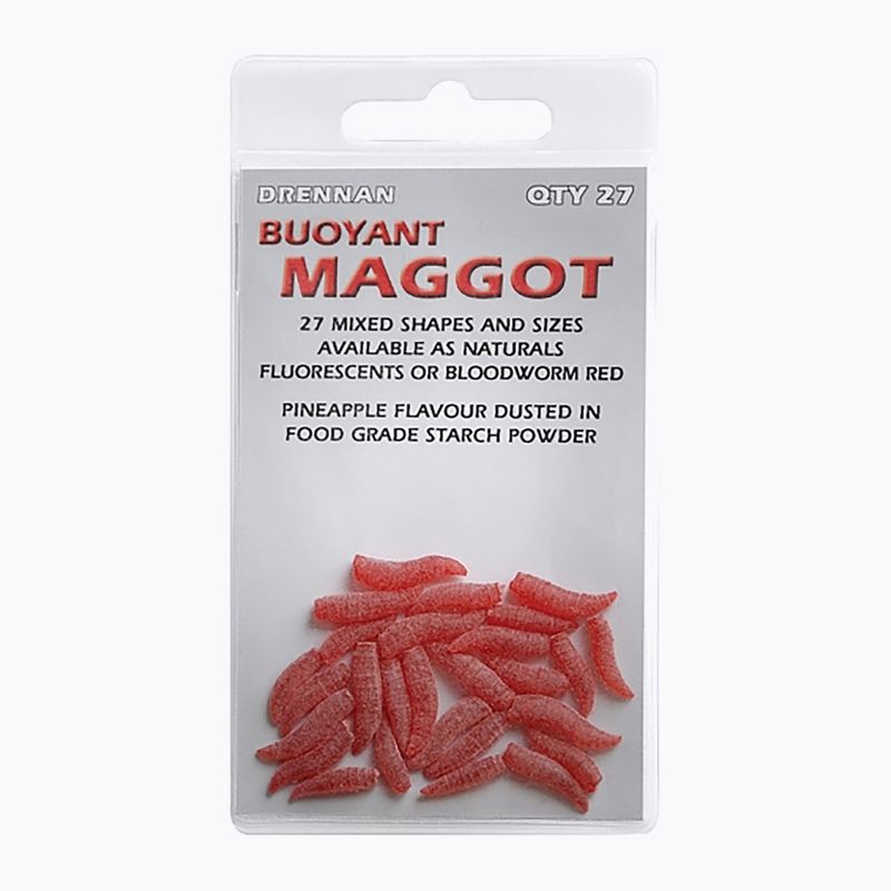 Drennan Buoyant Maggot Kunstwurmköder 27 Stück rot TGABBM003