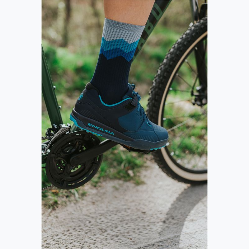 Fahrrad Socken Herren Endura Jagged navy 4