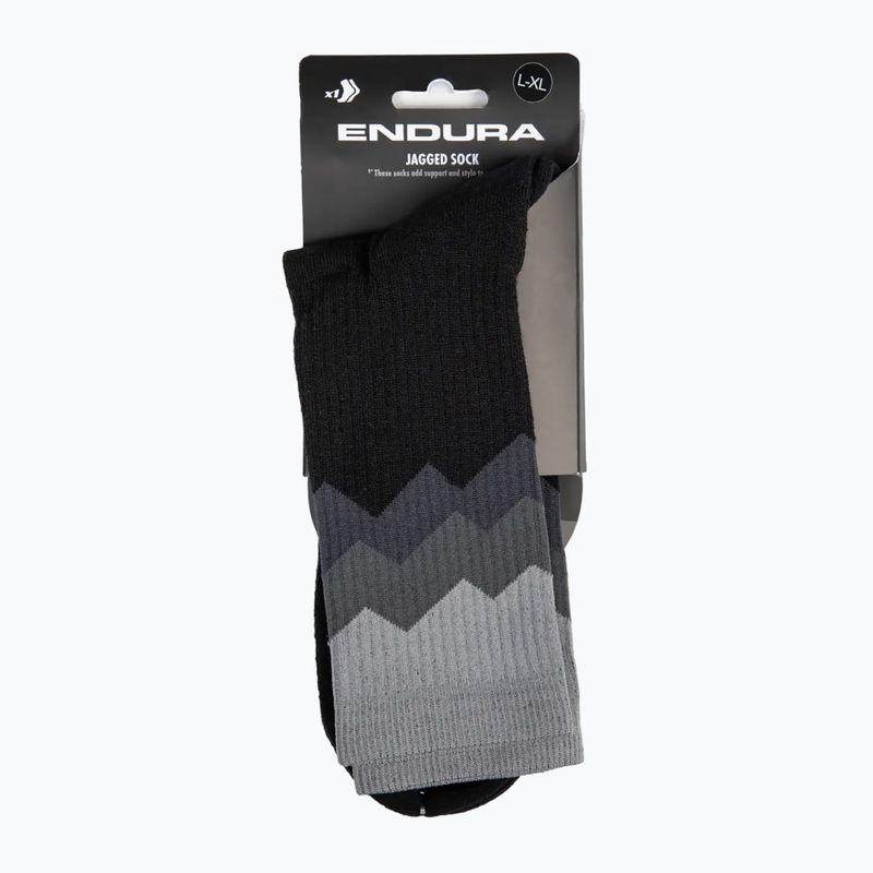 Fahrrad Socken Herren Endura Jagged black 5