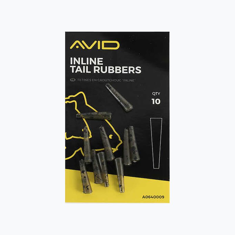 Avid Carp Inline Tail Rubbers Sicherheits-Clip-Protektoren 10 Stück. Tarnfarbe A0640009 2