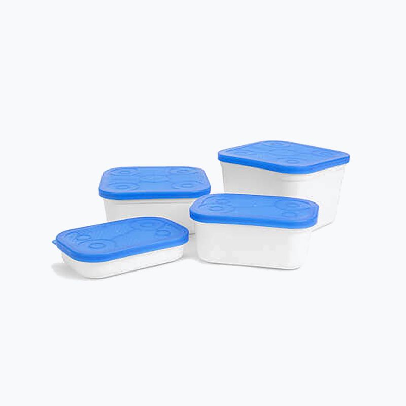 Preston White Bait Tubs Köderdose weiß und blau P0260004