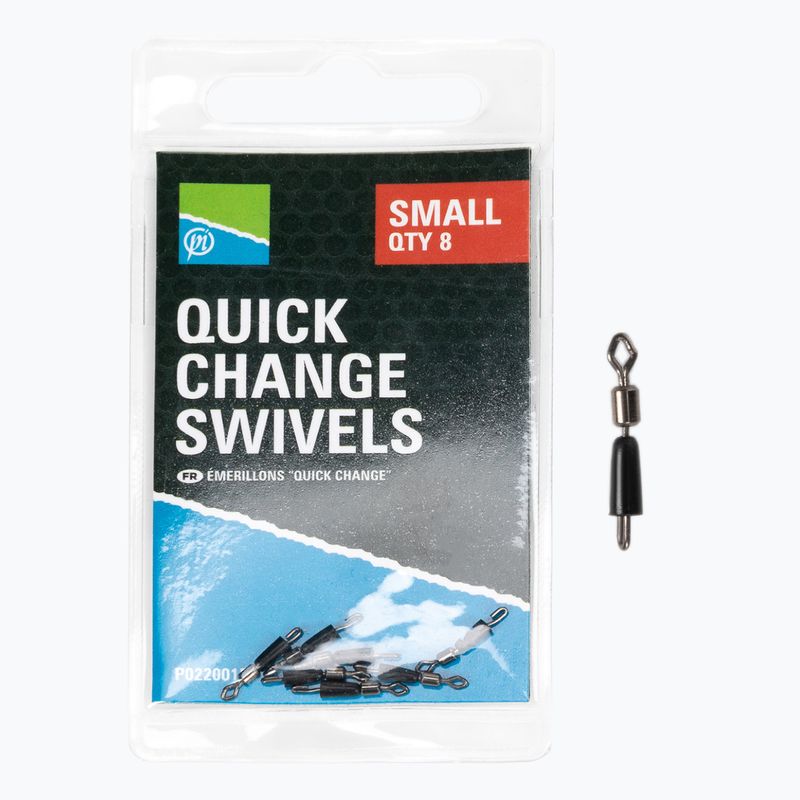 Preston methode Quick Change Swivels schwarz P0220015