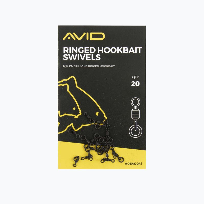 Avid Carp Terminal Ringed Hookbait Swivels schwarz A0640041 2