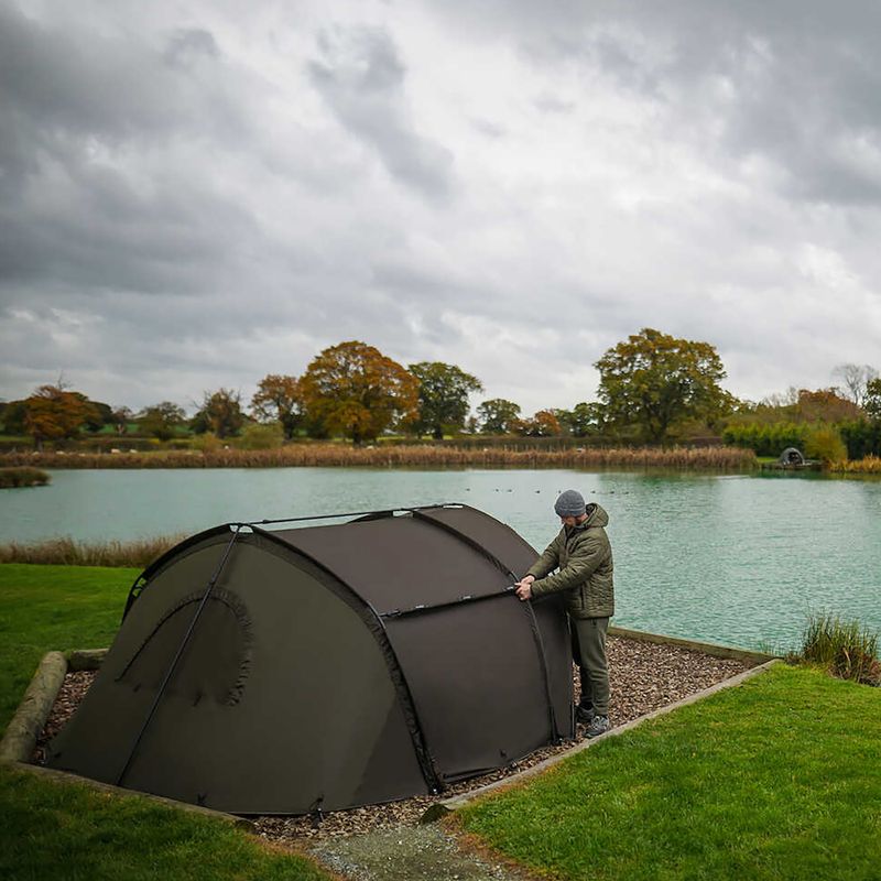 Avid Carp HQ Dual Layer Bivvy Einmannzelt grün 7