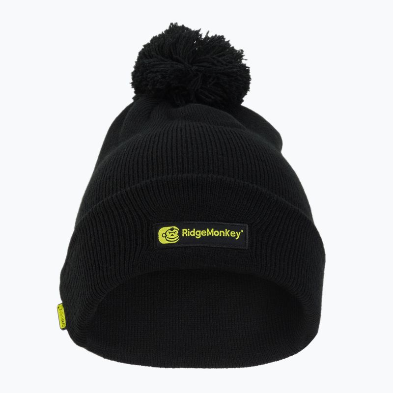 RidgeMonkey Apearel Bobble Angeln Beanie Hut schwarz RM556 2