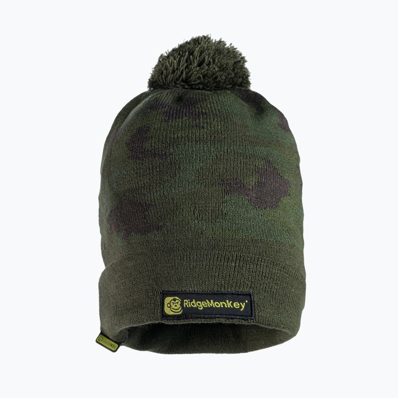 RidgeMonkey Apearel Bommel Angeln Beanie Hut grün RM558 2