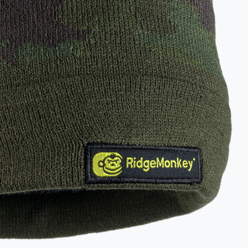 RidgeMonkey Apearel Bommel Angeln Beanie Hut grün RM558 3
