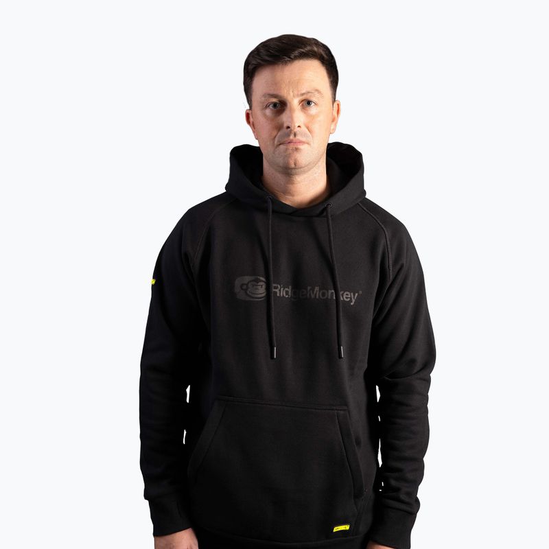 Herren Angeln Sweatshirt RidgeMonkey Apearel Heavyweight Hoody schwarz RM629
