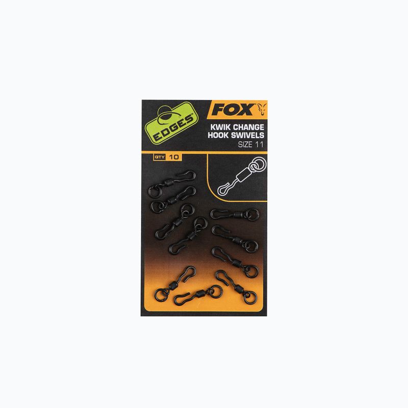 Fox Edges Kwik Change Hook Swivels Karpfen Wirbel schwarz CAC702 2
