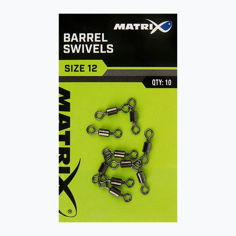 Matrix Barrel Swivels 10pcs silber GAC357 methode swivels