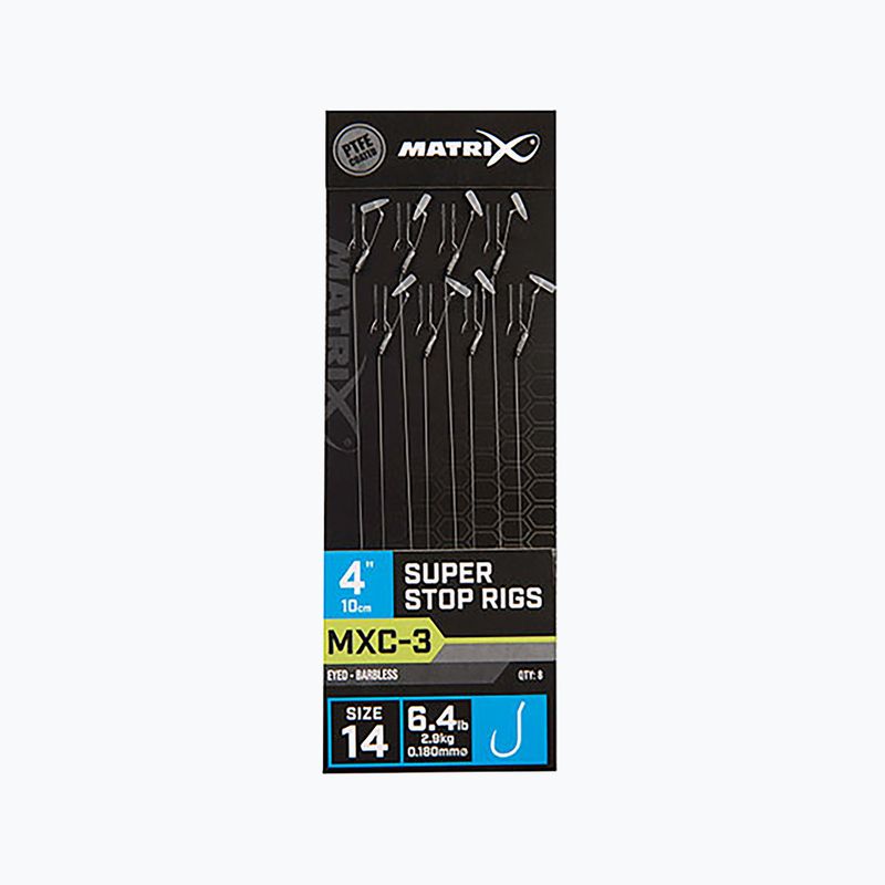 Matrix MXC-3 Barbless Super Stop methode Führer 8 Stück transparent GRR058