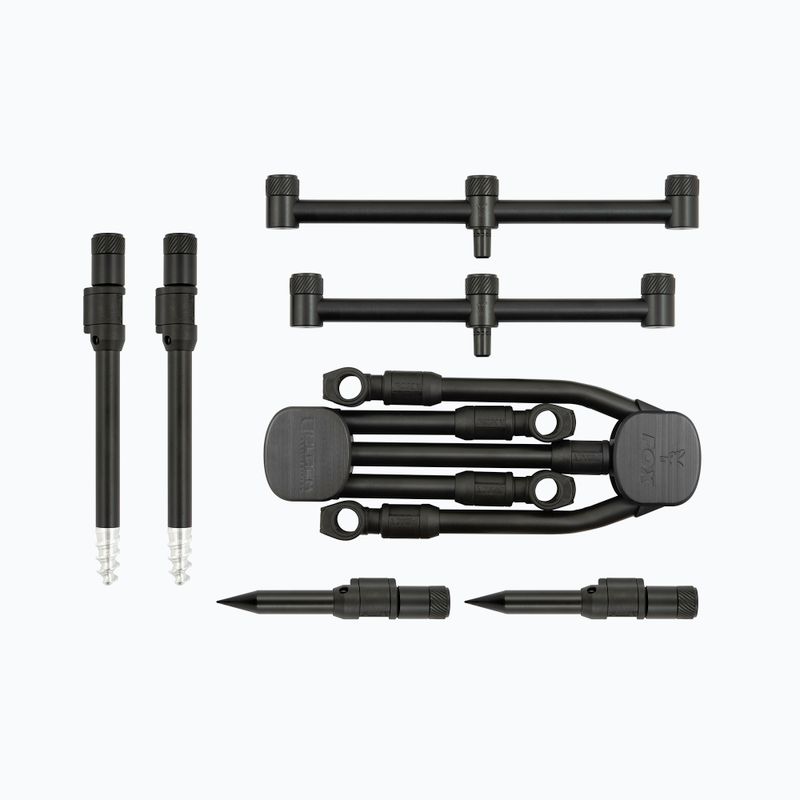 Fox Black Label QR Pod komplett schwarz CRP045 3 Stangenständer 2