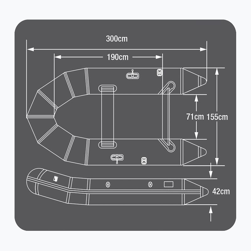 Fox EOS 300 Boot Slat Floor Angeln Ponton grün CIB037 9