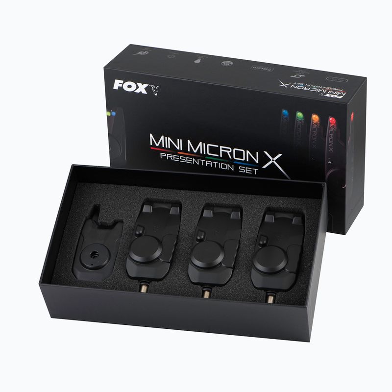 Fox Mini Micron X 3 Rutensatz Angeln Signale schwarz CEI198