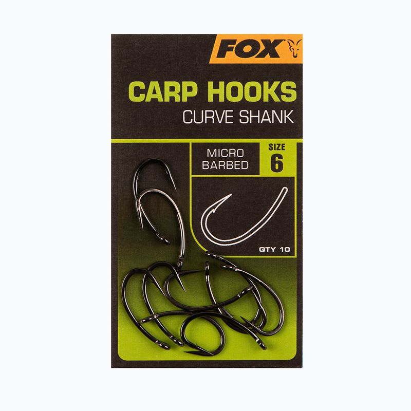 Fox Curve Shank Karpfenhaken schwarz CHK234 2