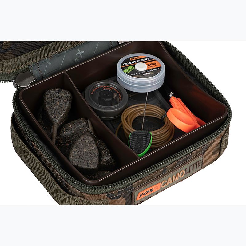 Fox International Camolite Starres Blei & Bits Kompakte Karpfentasche in Tarnfarbe 4