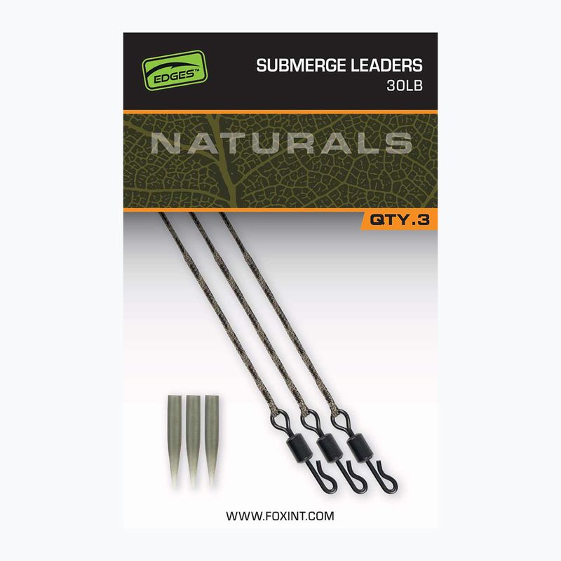 Fox International Naturals Submerged Leaders 3 Karpfenvorfächer.