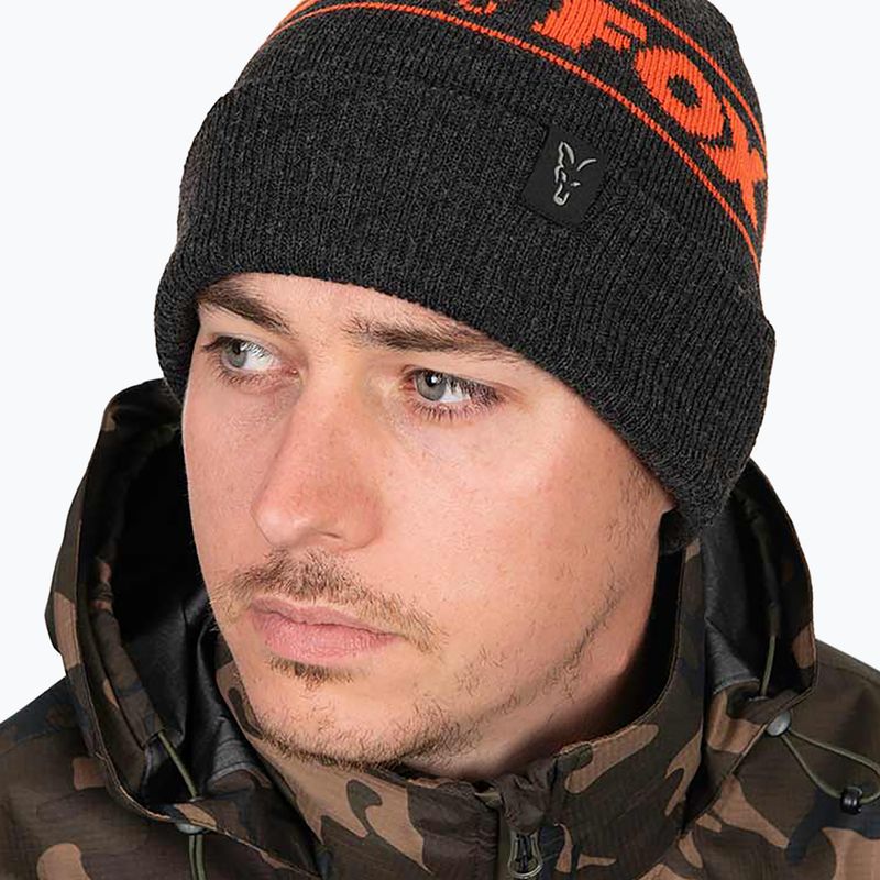 Fox International Collection Wintermütze schwarz/orange 7