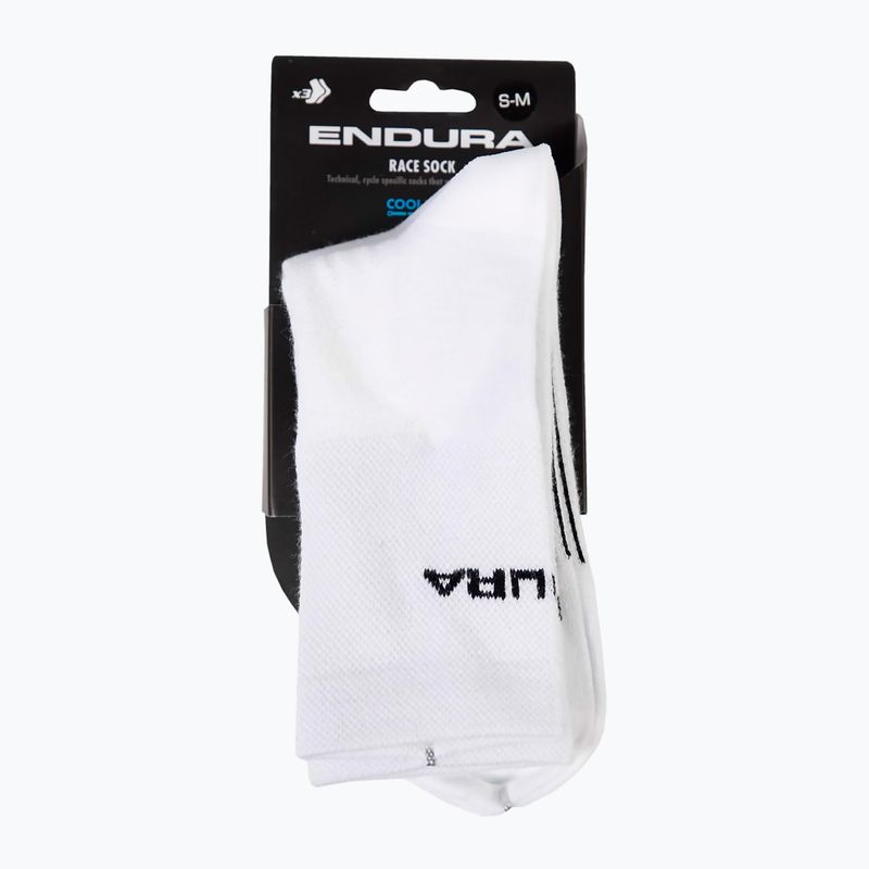 Fahrrad Socken Herren Endura Coolmax Race 3-pak white/multi 4