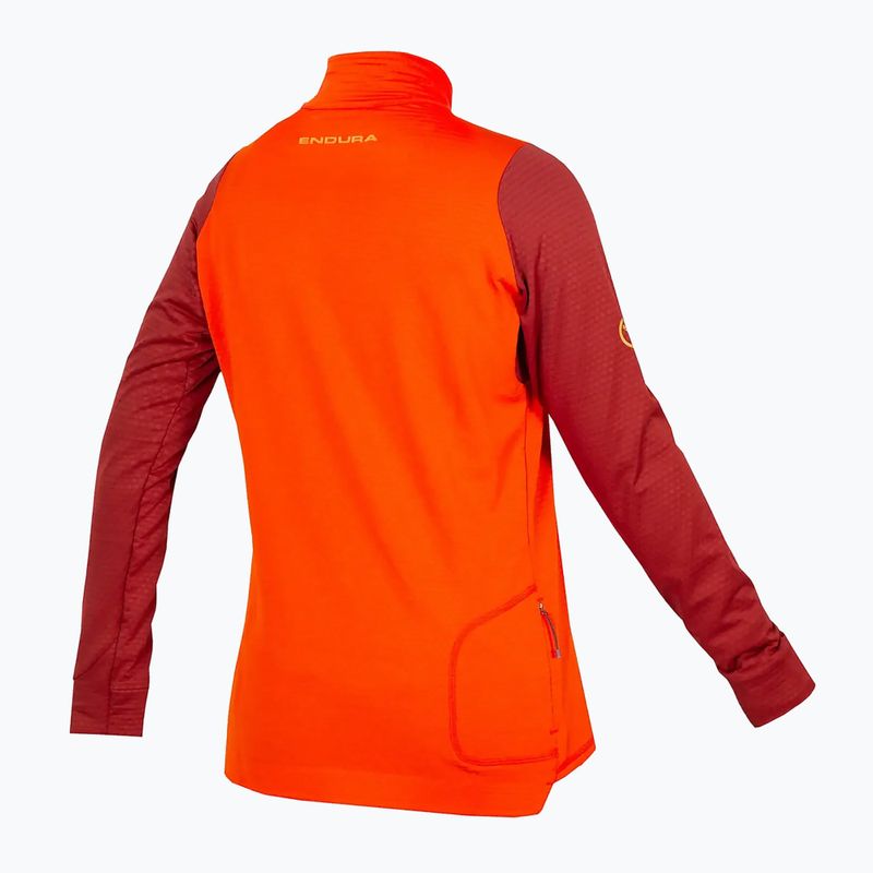 Fahrrad Longsleeve Damen Endura Singletrack Fleece paprika 2