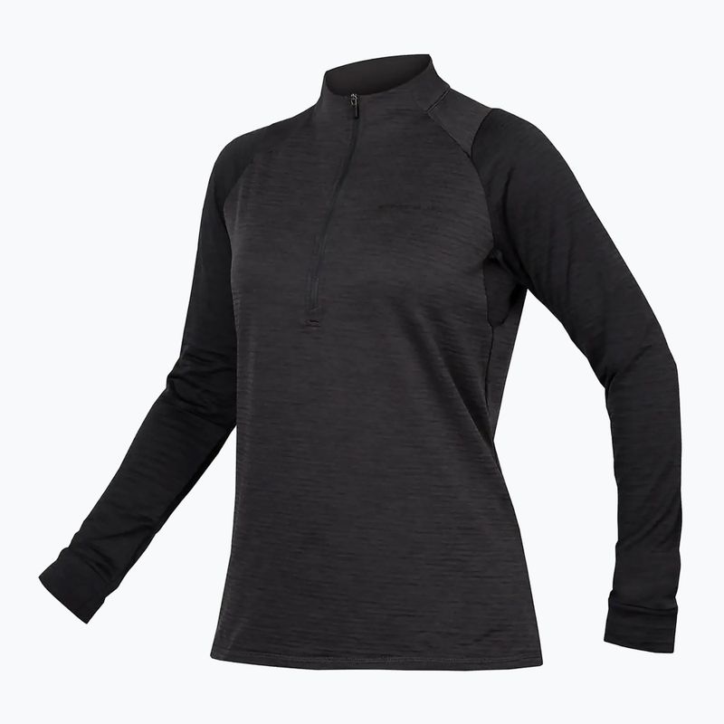 Fahrrad Longsleeve Damen Endura Singletrack Fleece black