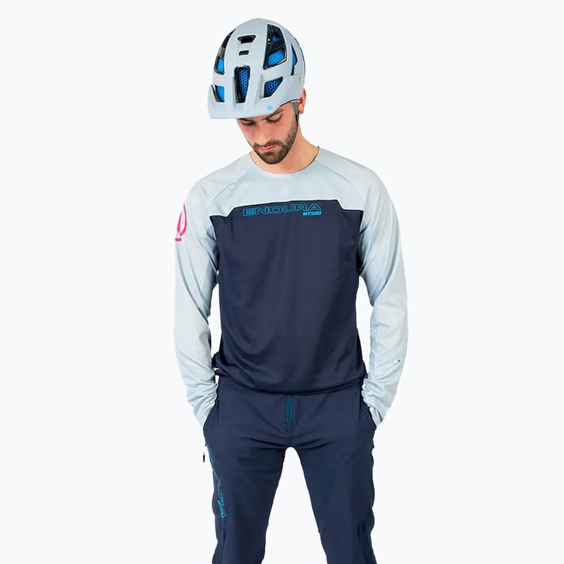 Fahrrad Longsleeve  Herren Endura MT500 Burner ink blue