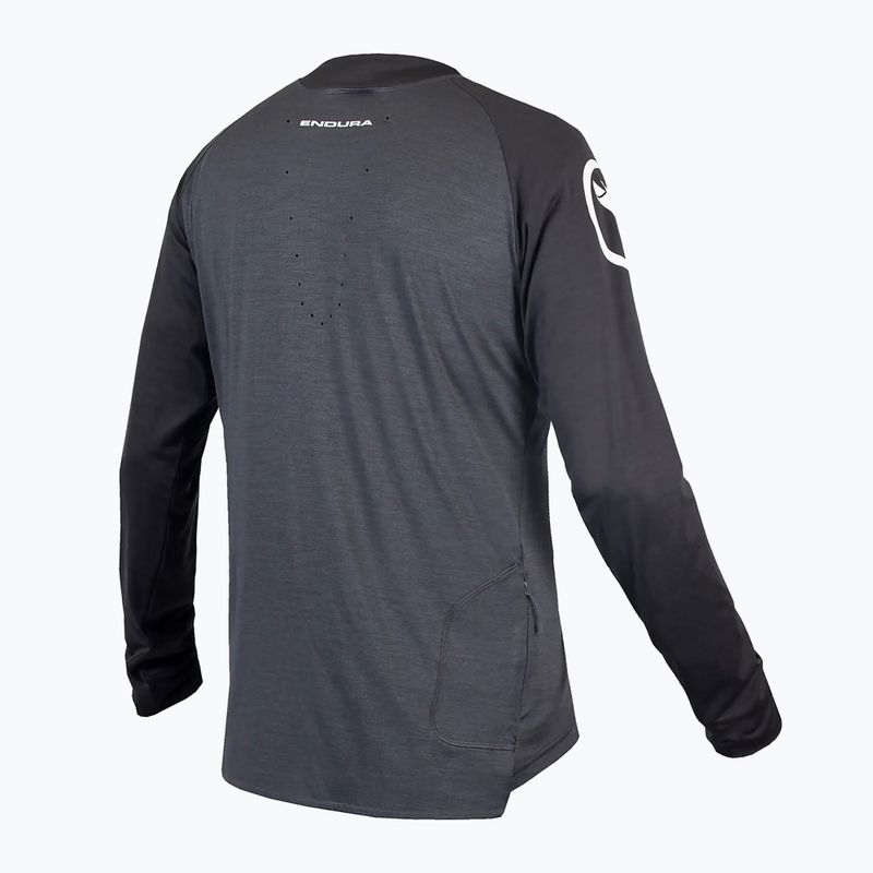 Fahrrad Longsleeve Herren Endura Singletrack pewter 9