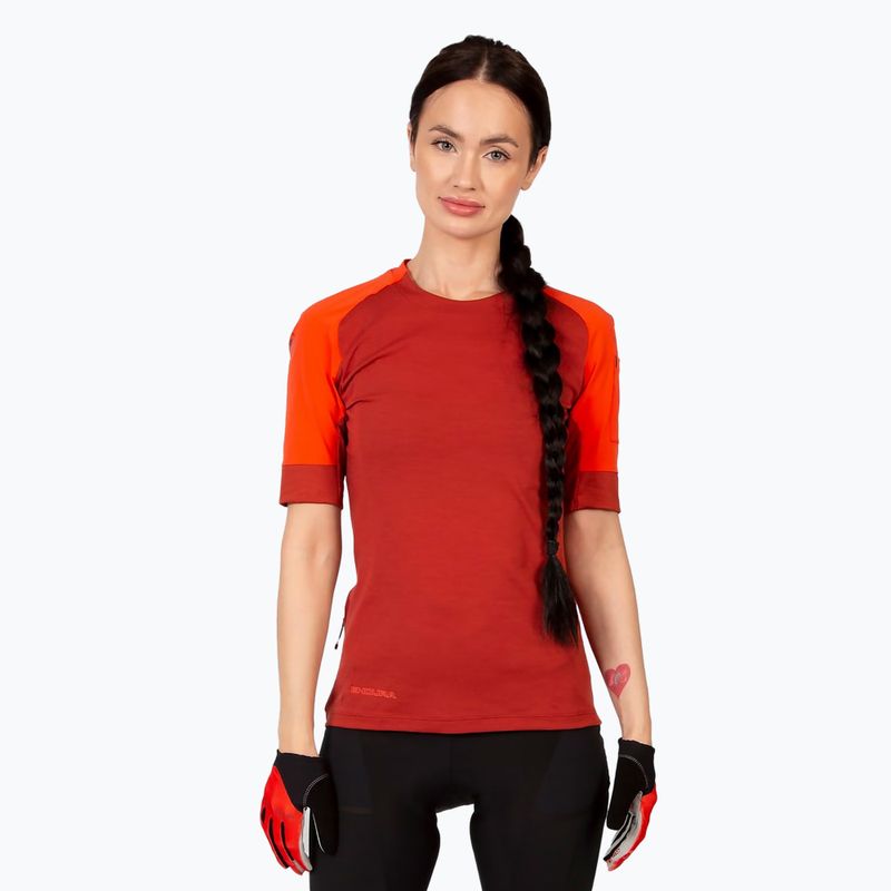 Fahrradtrikot Damen Endura GV500 S/S cayenne