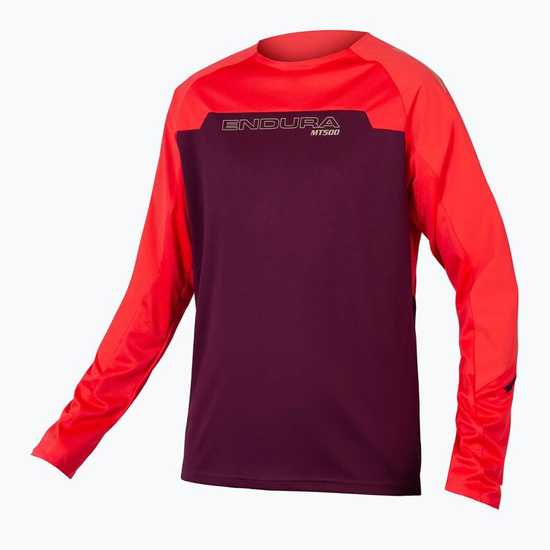 Fahrrad Longsleeve  Herren Endura MT500 Burner aubergine 7