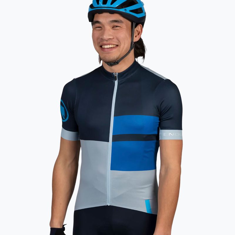 Fahrradtrikot Herren Endura FS260 Print S/S ink blue