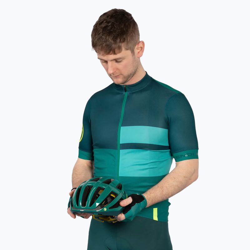 Fahrradtrikot Herren Endura FS260 Print S/S emerald green 5