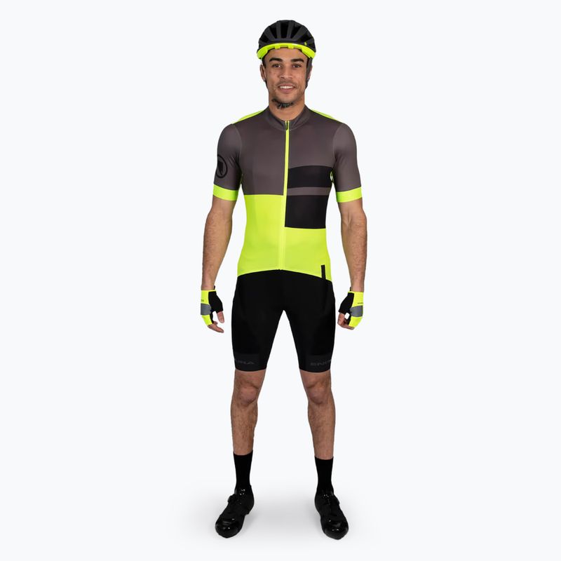 Fahrradtrikot Herren Endura FS260 Print S/S hi-viz yellow 2