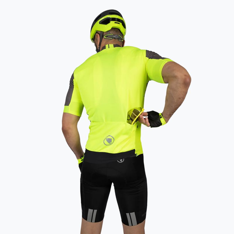 Fahrradtrikot Herren Endura FS260 Print S/S hi-viz yellow 4