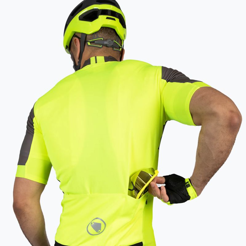 Fahrradtrikot Herren Endura FS260 Print S/S hi-viz yellow 7