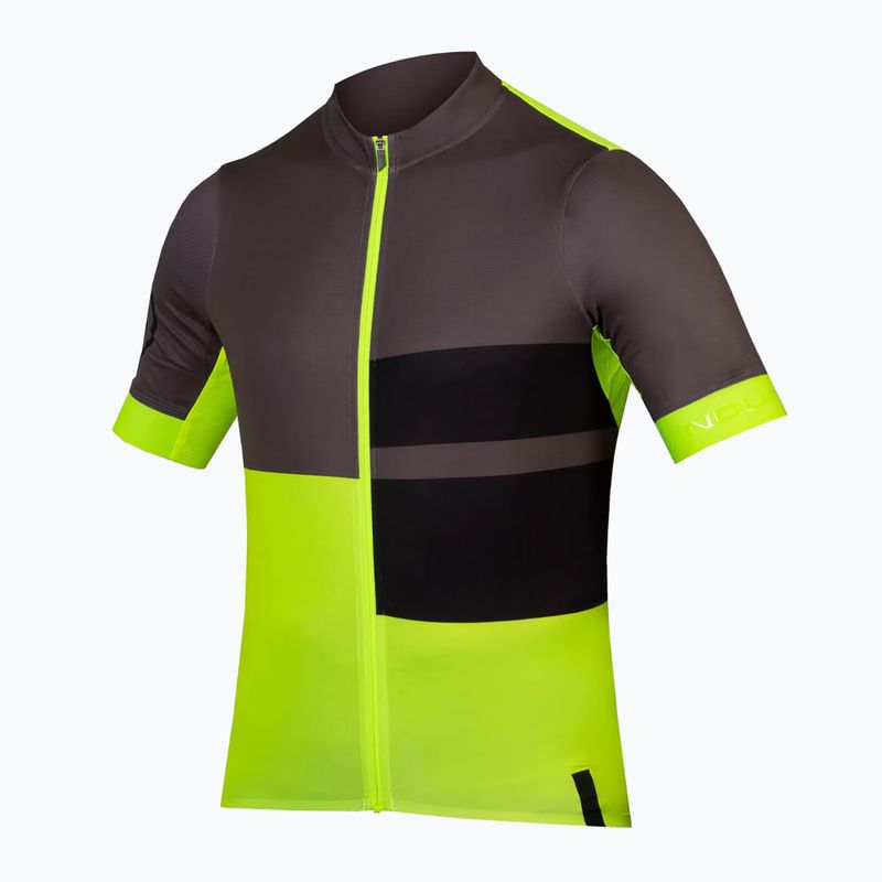 Fahrradtrikot Herren Endura FS260 Print S/S hi-viz yellow 9