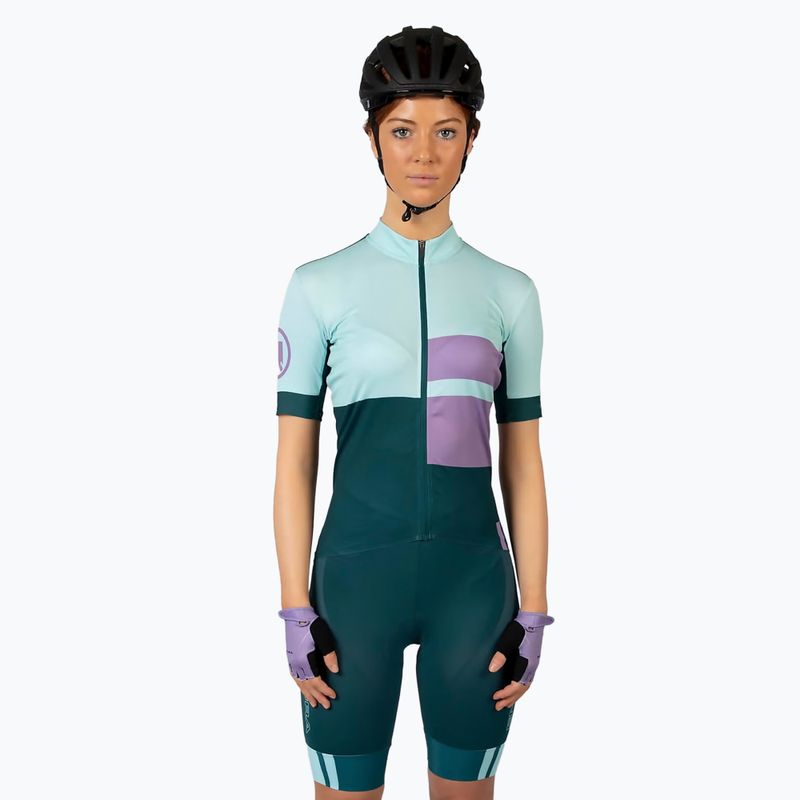 Fahrradtrikot Damen Endura FS260 Print S/S violet 2